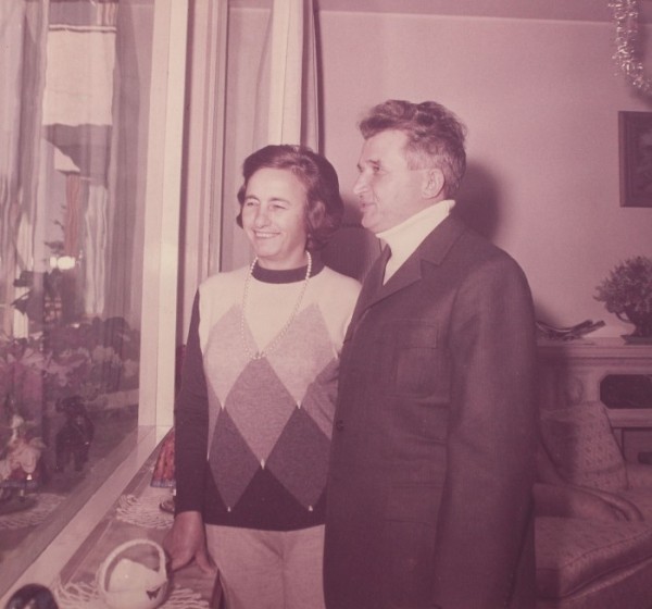 Fotografie de familie reprezentând cuplul Ceausescu, provine din resedinta familiei Ceausescu