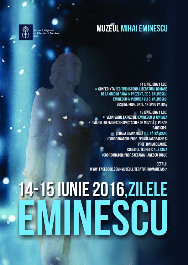 Afis Zilele Eminescu 14-15 iunie 2016